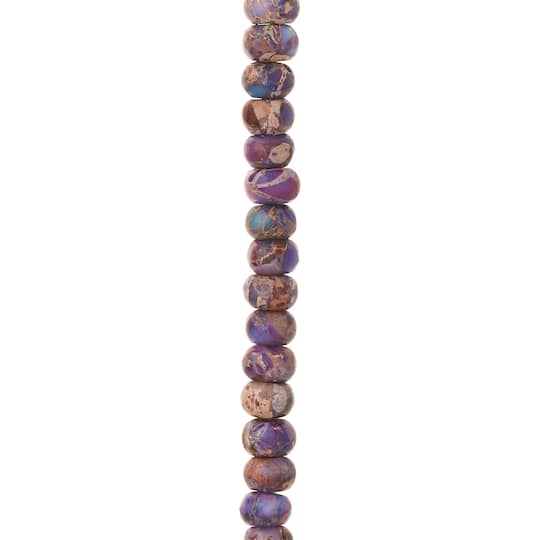 Amethyst Serpentine Rondelle Beads, 6mm by Bead Landing&#x2122;